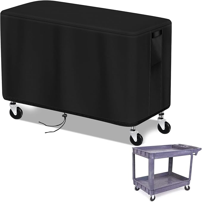 Prep Table Cover, Service Cart Cover for WEN 73009 500-Pound Service Utility Cart Waterproof Rolling Tool Carts Grill Table Covers - 42" L x 17" W x 31" H