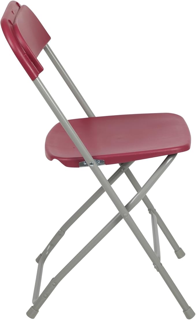 Hercules Series Plastic Folding Chair Red - 10 Pack 650LB Weight Capacity Comfortable Event Chair-Lightweight Folding Chair
