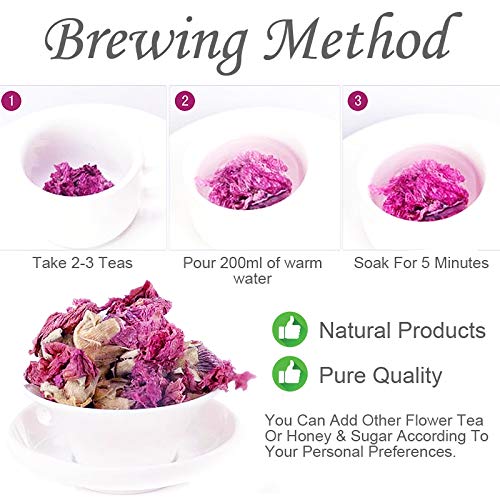 Plant Gift Violet Tea Organic Dried Loose tea, Food Coloring, Blossom Flower, chinese Purple, violet, Clitoria Ternatea 35g/1.23oz