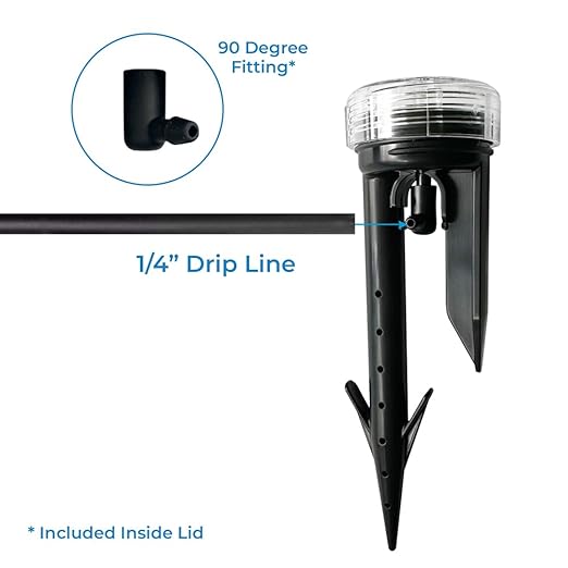 Spike 4-Pack - Deep Underground Dripper, Tree & Plant Root Watering Drip Irrigation & Fertilizer Stake (1/2" Female NPT Compatible with All Connectors, Water Hose, Drip & PVC)