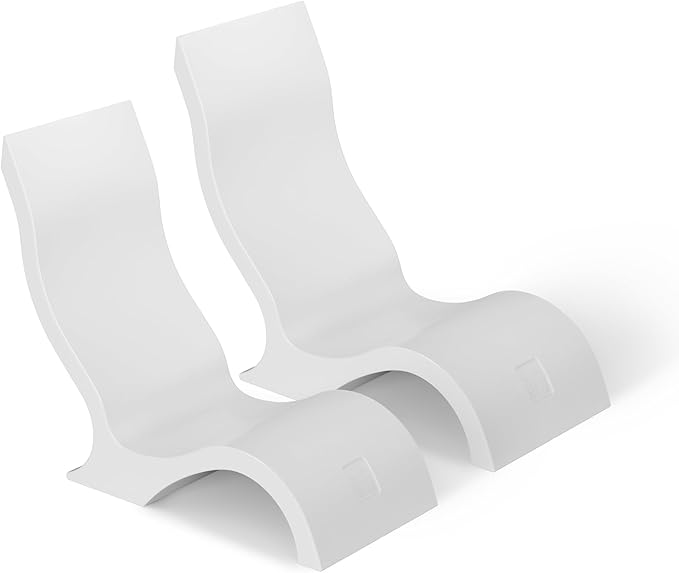 Ledge Lounger - Signature Chair - Inside Pool & Sun Shelf Lounge Chair - Designed for Shallow Shelves Up to 9” - Compatible with All Pool Types - Poolside & Sun Deck Tanning - Set of 2 - White