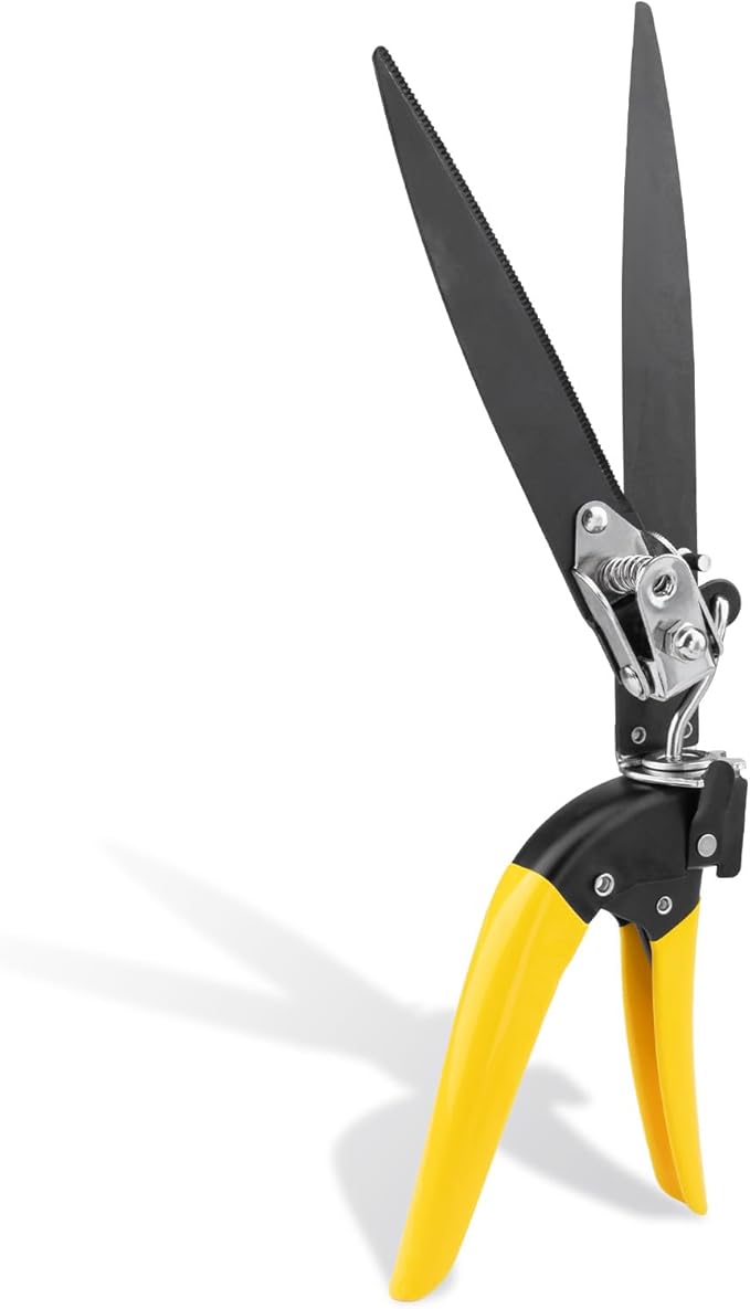 Upgraded Grass Shears, Grass Trimming Shears, Hand Grass Clippers, Gardening Scissors for Garden, Lawn Edges
