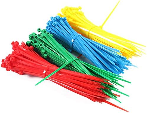 4 Inch Zip Ties (100 Pieces) 18lb Strength, Nylon Cable Wire Ties (Red)