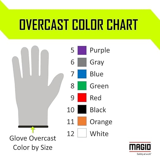 MAGID D-ROC ANSI A4 AeroDex Polyurethane Palm Coated Work Gloves, 12 Pairs, Size 12/3XL, GPD482