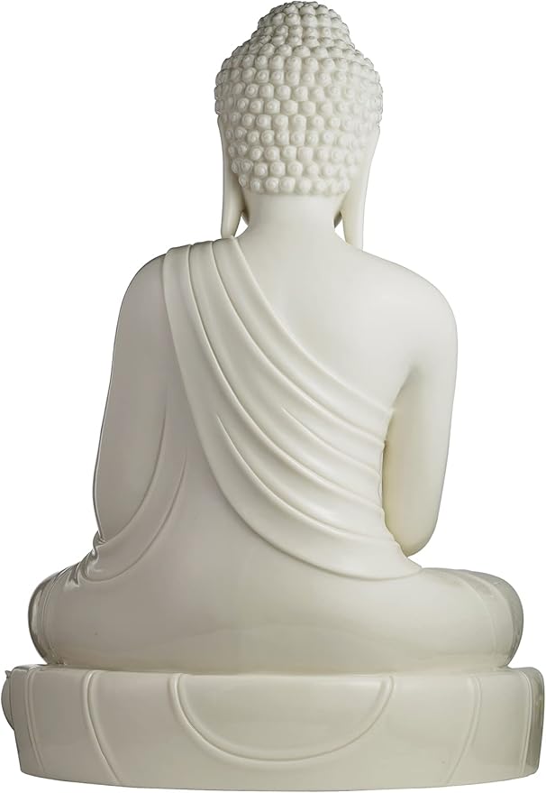 FENGSHUI-CAISHEN Top Ceramic Big Buddha Statue for Home, Meditation Sitting Buddha Figurine, Handmade Buddah, Buda, Budda, Buddha Statue Indoor/Outdoor, Buddha Decor & Gifts, Buddhas