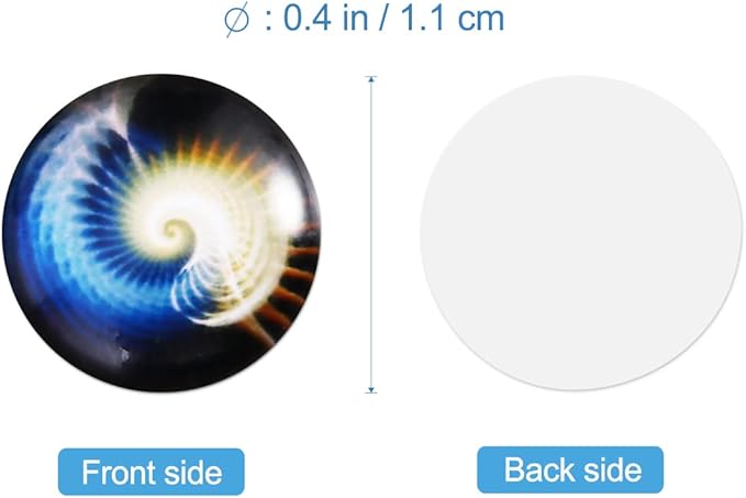 200pcs 12mm Mixed Round Mosaic Tiles for Crafts Glass Mosaic Supplies Flat Marbles,Glass gems for Crafts,Glass Tiles for Jewelry Making