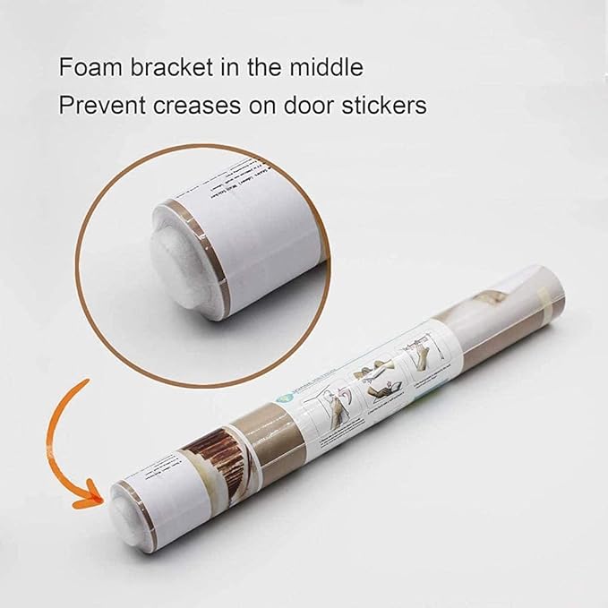 Horse 3D Door Stickers Murals - Peel & Stick - Waterproof & Washable - Matt Finish - Realistic Animal Print - Adult & Kid - All Seasons - Door & Wall - 34.6" x 78.7"