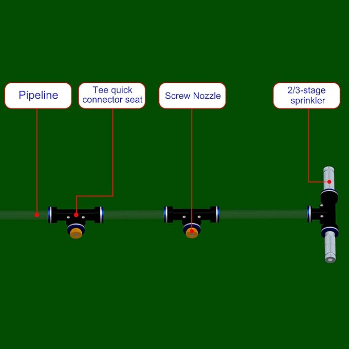 Aopin G 3/16 Brass Misting Nozzles 0.3mm / 0.011" Orifice Atomizing Mister Sprayer Nozzle Suitable For Outdoor Cooling,Garden Irrigation,Fountain, Crop Nutrient Injection, Greenhouse 16 Pcs