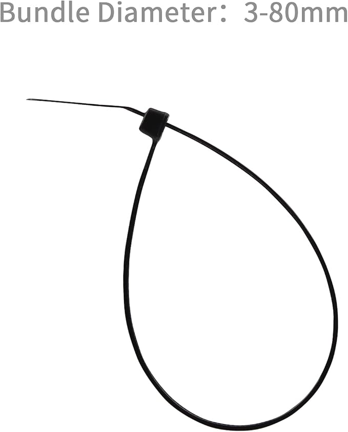 XINGO 12 Inch Black Cable Zip Ties (500 Pack), 40 Pounds Tensile Strength-Heavy Duty, Self-Locking UV Resistant Nylon Plastic Wire Ties for Indoor and Outdoor Use