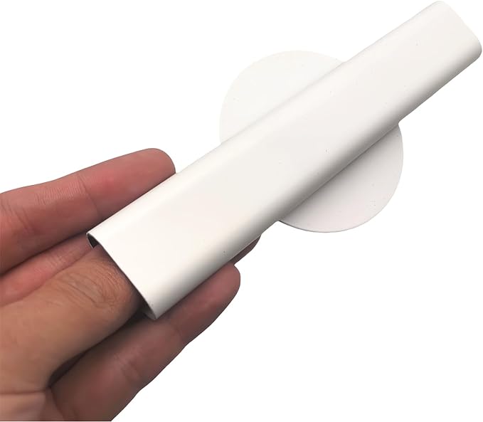 Self Adhesive Wall Vase Metal Tube Decoration Holder Used to Display Dried Flower, Faux Flowers, Fake Flowers, Also Suitable for Cemetery Memorial Decoration (2 Pcs White)