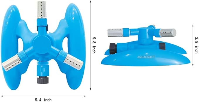 Circular Sprinkler for Large Area Coverage, Adjustable 360 Degree Rotating with Stable Base