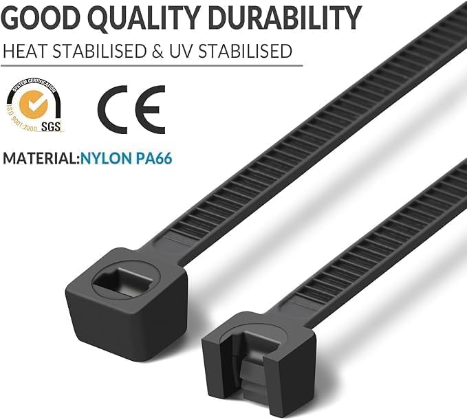 XINGO 12 inch Apple Green Zip Ties Heavy Duty 100 Pack, 120 LBS Tensile Strength, Premium Nylon Cable Wire Ties, Self-locking Plastic Ties for Indoor and Outdoor Use