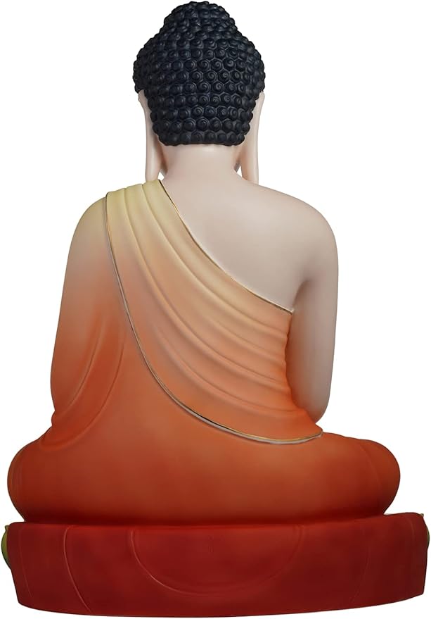 FENGSHUI-CAISHEN Top Ceramic Big Buddha Statue for Home, Meditation Sitting Buddha Figurine, Handmade Buddah, Buda, Budda, Buddha Statue Indoor/Outdoor, Buddha Decor & Gifts, Buddhas