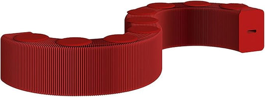 Foldable Kraft Paper Stool, Honeycomb Accordion Folding Bench, Collapsible Paper Stool for Small Spaces, Portable Footrest and Side Table for Living Room and Office,Red-44×31×600cm