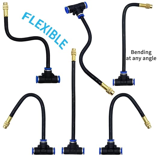 360° Adjustable Drip Irrigation System - 66FT Garden Watering System with 20 Nozzles, Garden Irrigation System, Greenhouse Accessories, Atomizing System for Yard, Lawn, Plants, 5/16 inch Hose (66FT)