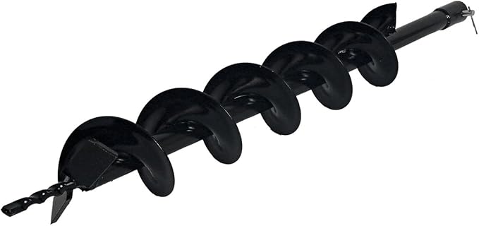 XtremepowerUS 4" Post Hole Digger Replacement Auger Bits Dig Earth Plant Hole Planting, Black