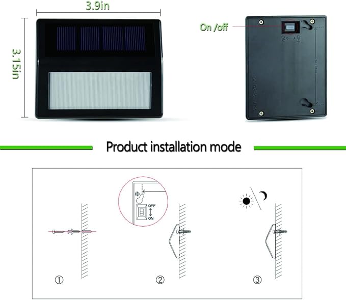 Solar Lights Outdoor, Waterproof Solar Powered Deck Step Lights for Patio Garden Backyard Garage Driveway Pathway Outside Wall Lighting (Cool White/8 Pack)