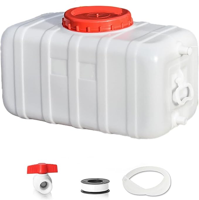 Plastic Water Storage Carrier with Tap 25L/35L/50L/80L/110L/200L Water Tank Dispenser Emergency Water Container for Camping Caravan Hiking Outdoor(Size:52.8Gal/200L)