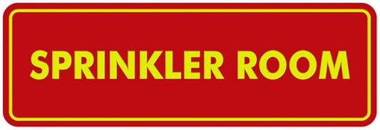 Signs ByLITA Standard Sprinkler Room Sign (Red/Yellow) - Medium