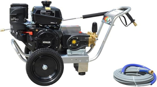 Eagle II EB4040KG Belt Driven 4000 PSI Cold Water Pressure Washer, 4.0 GPM, CH440 Engine, Includes Spray Gun and Extension Wand, 5 QC Nozzle Tips, 3/8-inch x 50-Foot Non-Marking Hose