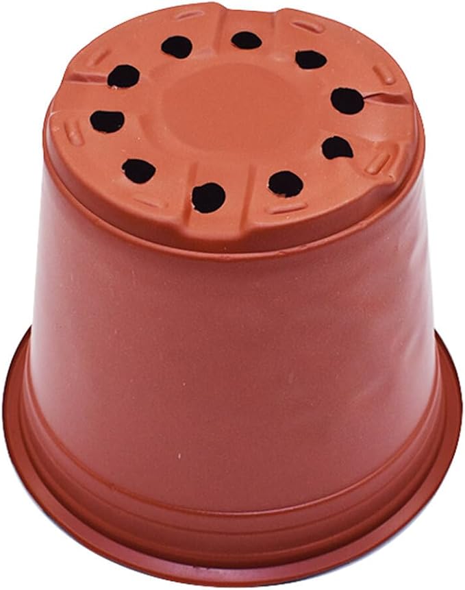 100 Pcs 7.5 Inch Plastic Plant Nursery Pots Reusable Pots for Succulents Seedlings Cuttings Transplanting with Drainage Holes
