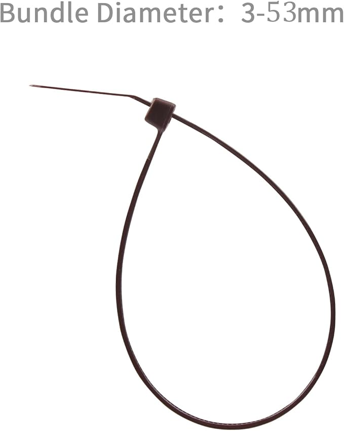 XINGO 1000 PCS Brown Zip Ties 8 Inch, 60 LBS Tensile Strength, Self-Locking Nylon Plastic Nylon Wire Ties for Indoor and Outdoor Use