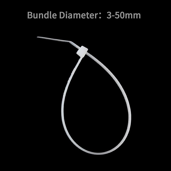 XINGO 8 Inch White Cable Zip Ties (500 Pack), 40 Lbs Tensile Strength-Heavy Duty, Self-Locking Nylon Plastic Nylon Wire Ties for indoor and outdoor use