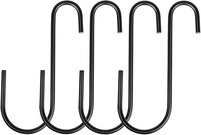 Vindar 4 Pack 6 Inches Bird Feeders Hooks Extra Large S Shape Hooks Heavy Duty S Shape Hook for Hanging Wind Chimes, Garden Ornaments, Gardening Tools, Bird House, Lanterns, Kitchenware