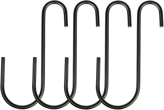 Vindar 4 Pack 6 Inches Bird Feeders Hooks Extra Large S Shape Hooks Heavy Duty S Shape Hook for Hanging Wind Chimes, Garden Ornaments, Gardening Tools, Bird House, Lanterns, Kitchenware