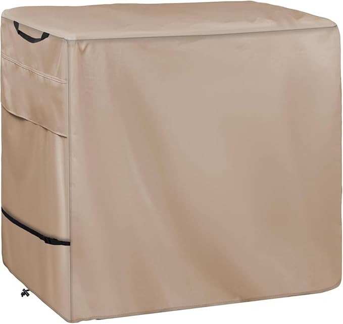 Outdoor Prep Table Cover- Heavy Duty Waterproof Cover for Outdoor Stainless Steel Table,Compatible with 46 inch Outdoor Utility Cart and Storage Cabinet Khaki