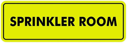 Signs ByLITA Standard Sprinkler Room Sign (Yellow/Black) - Medium