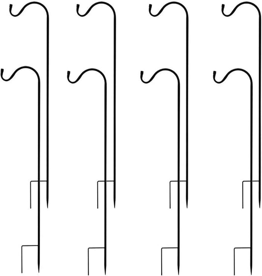 MIXXIDEA 37” Inch Heavy Duty Garden Shepherds Hooks for Outdoor Height Adjustable Plant Hangers Outdoor Shepherds Hook for Bird Feeders, Lanterns,Outdoor Décor, Plants, Wedding, Garden (37inch 8PK)