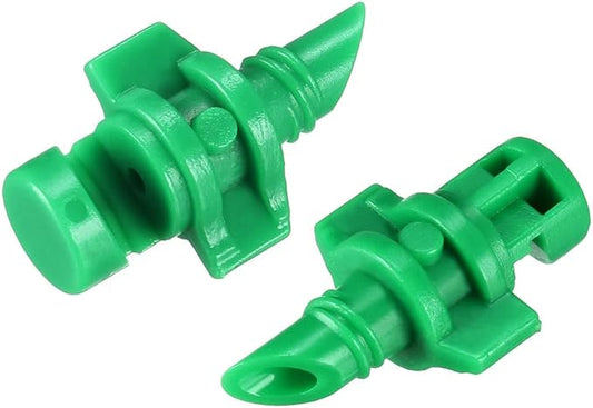 uxcell Micro Sprayer Fan Jet, 180 Degree Refraction Atomized Dripper Hydroponic Garden Irrigation, 50 Pcs (Green)