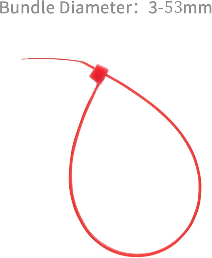 XINGO 100PCS Cable Zip Ties Heavy Duty, Premium Nylon Plastic Wire Ties with 50 Pounds Tensile Strength, Self-Locking Black Nylon Zip Ties for Indoor and Outdoor (8 inch, Red)