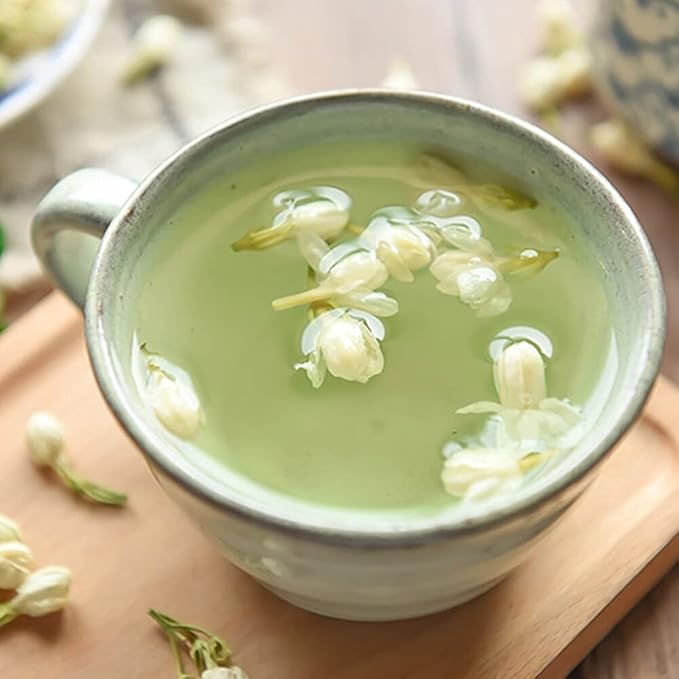 TEARELAE - Dried Jasmine Flowers Bud - Edible Flowers For Drinks - 100% Pure Natural Dried Herbs Loose Leaf Herbal Tea - For Soap Making, Bath Bombing, Candle Making and Tisanes - 2oz/57g