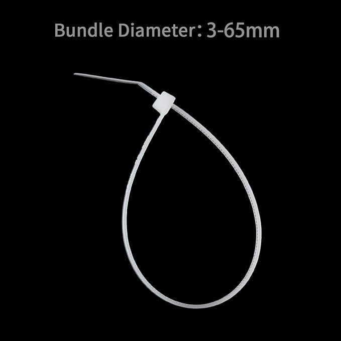 XINGO 100PCS Cable Zip Ties Heavy Duty, Premium Nylon Plastic Wire Ties with 50 Pounds Tensile Strength, Self-Locking Black Nylon Zip Ties for Indoor and Outdoor (10 inch, White)