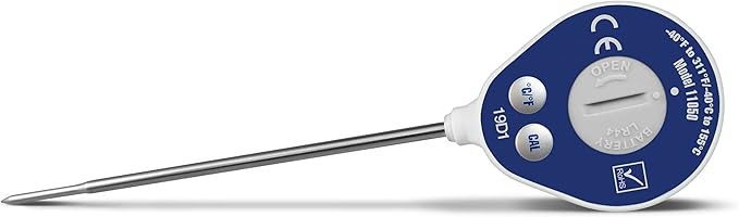 DeltaTrak 11050 Professional Digital Meat Thermometer for Kitchen Waterproof Lollipop Thermometer NSF Certified