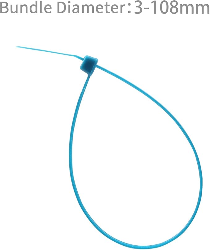 XINGO 100PCS Cable Zip Ties Heavy Duty, Premium Nylon Plastic Wire Ties with 50 Pounds Tensile Strength, Self-Locking Black Nylon Zip Ties for Indoor and Outdoor (16 inch, Blue)