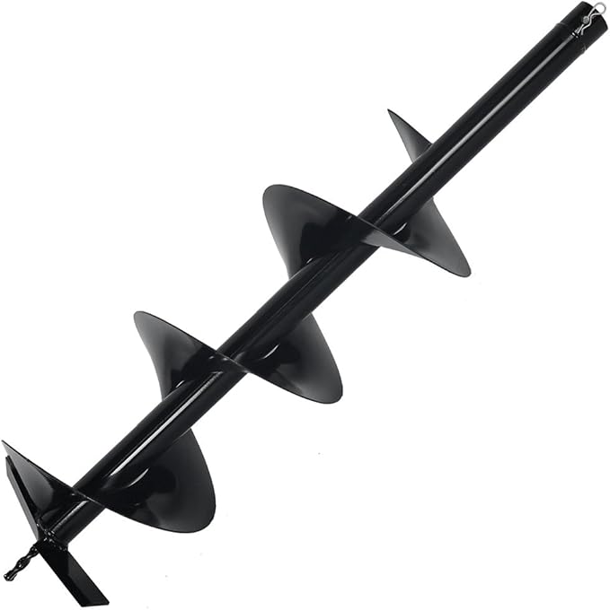 XtremepowerUS 8" Replacement Auger Bit for Post Holes Digger Hole Maker Planting Drill 3/4" Shaft Size Plant Fence Hole Digger Gardening DIY Projects