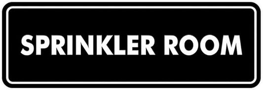 Signs ByLITA Standard Sprinkler Room Sign (Black) - Large