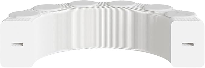 Foldable Kraft Paper Stool, Honeycomb Accordion Folding Bench, Collapsible Paper Stool for Small Spaces, Portable Footrest and Side Table for Living Room and Office,White-44×31×300cm