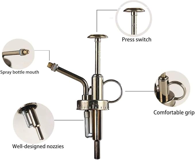 Sprayers Watering Nozzles, Plastic Bronze Top Pump, Replacement for Glass Plant Mister Spray Bottle