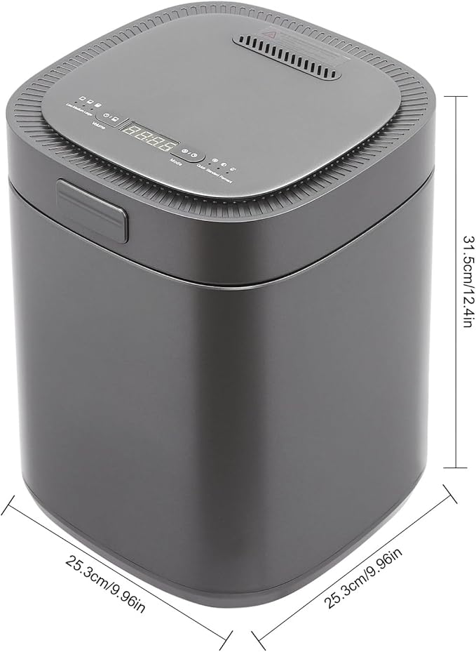 Electric Waste Kitchen Composter, 2.5L Foodcycler Eco-Friendly Electric Kitchen Compost,Three Working Modes Composting Machine for Apartment Countertop for Home (Black)