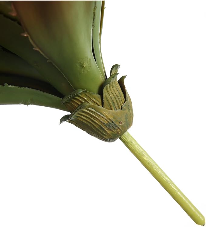 JUSTOYOU Large Artificial Succulents Aloe Plants Real Touch Fake Flowers Unpotted for Home Wedding Festival Arrangement (1, Green-Red)