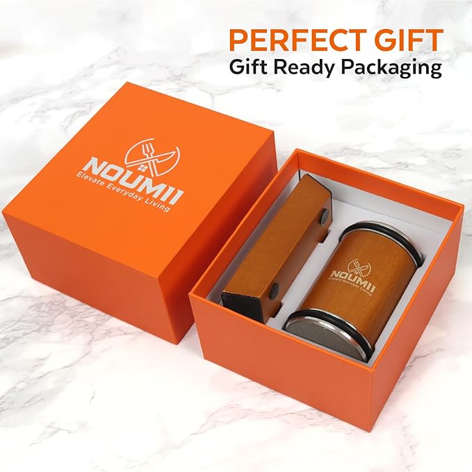 Rolling Knife Sharpener Kit - Easy to Use Magnetic Knife Sharpeners for Professional Chefs and Home Cooks - Premium Elegant Beech Wood - Knife Sharpening Kit for Effective Blade Sharpening