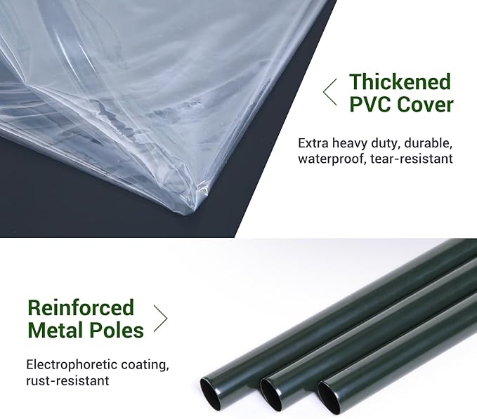 Mini Greenhouse for Indoor Outdoor: Ohuhu Tabletop Portable Green House with Waterproof Pad for Small Plants Nursery Germination, 36"x18"x33" Heavy-Duty Cover Tent Humidity Dome Seedling Accessory