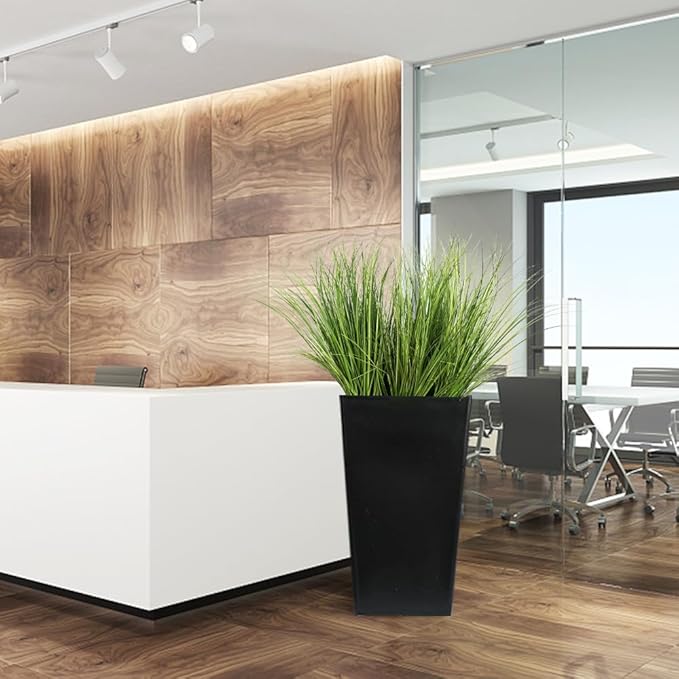 Melorca&Guilla Artificial Plants 6PCS 25.5“ Fake Tall Onion Grass,Faux Grass Plant,Artificial Greenery Shrubs Bushes for Garden Porch Window Box Shop Office Home Décor