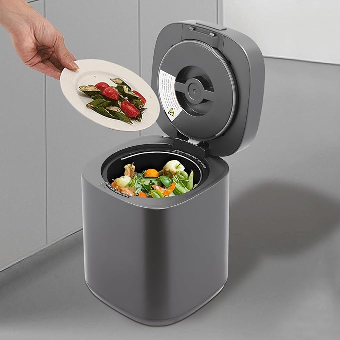 Electric Waste Kitchen Composter, 2.5L Foodcycler Eco-Friendly Electric Kitchen Compost,Three Working Modes Composting Machine for Apartment Countertop for Home (Black)