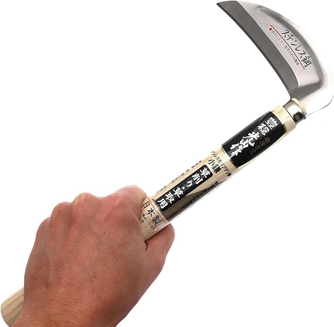 Weeding Sickle Japanese Stainless Steel Garden Tool [Made in Japan] Gardening Hand-held Weeder Hand Hoe