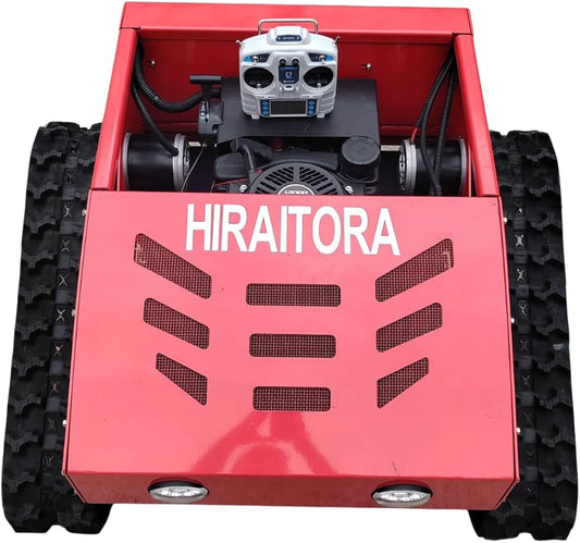 HIRAI TORA Robotic Lawn Mower 45° Slope Climbing, 4WD All-Terrain, Adjustable Cutting Height, Remote Control for Home, Golf & Park Lawn